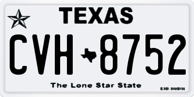 TX license plate CVH8752