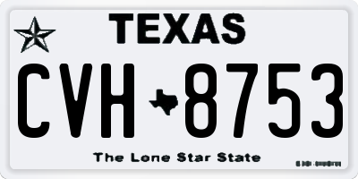 TX license plate CVH8753