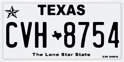 TX license plate CVH8754