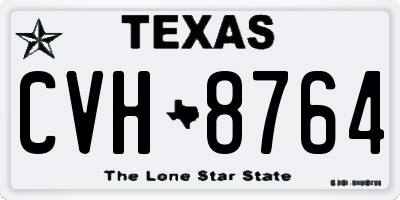 TX license plate CVH8764