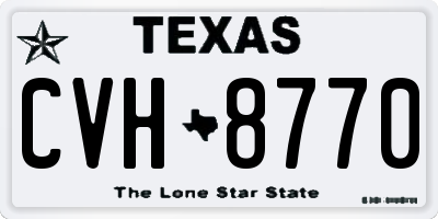 TX license plate CVH8770