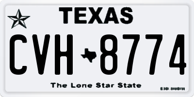 TX license plate CVH8774