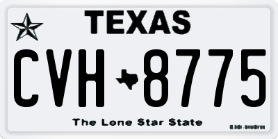 TX license plate CVH8775