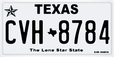 TX license plate CVH8784