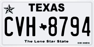 TX license plate CVH8794