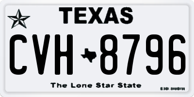 TX license plate CVH8796