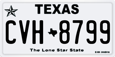 TX license plate CVH8799