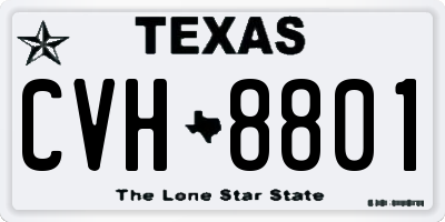 TX license plate CVH8801