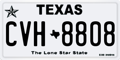 TX license plate CVH8808