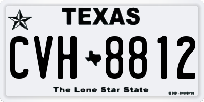 TX license plate CVH8812