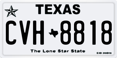 TX license plate CVH8818
