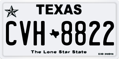 TX license plate CVH8822
