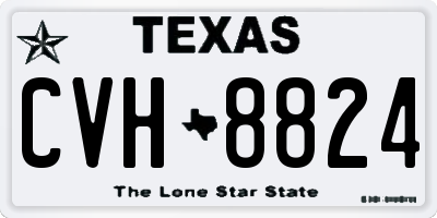 TX license plate CVH8824