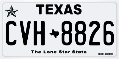 TX license plate CVH8826