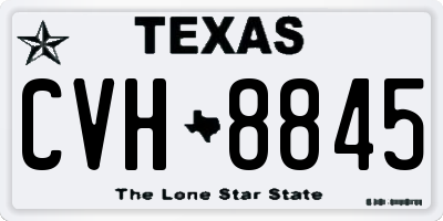 TX license plate CVH8845