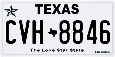 TX license plate CVH8846