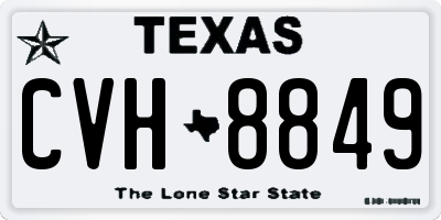 TX license plate CVH8849