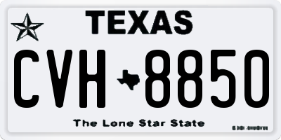 TX license plate CVH8850