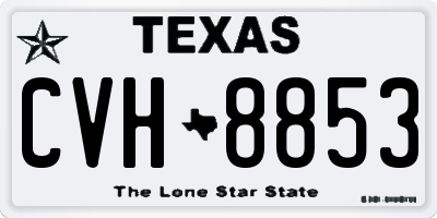 TX license plate CVH8853