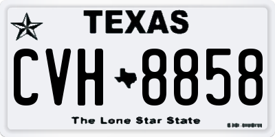 TX license plate CVH8858