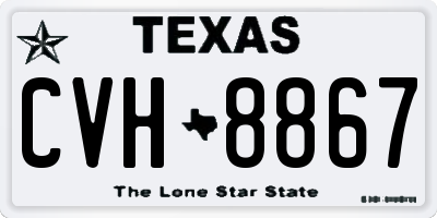TX license plate CVH8867