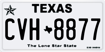 TX license plate CVH8877