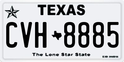 TX license plate CVH8885