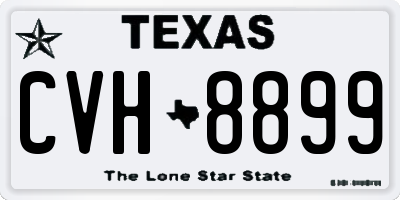 TX license plate CVH8899