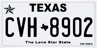 TX license plate CVH8902
