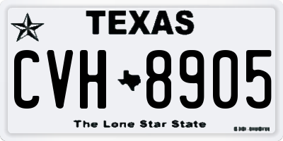 TX license plate CVH8905