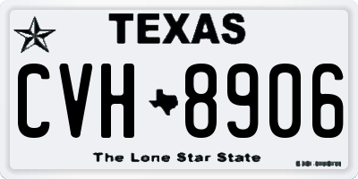 TX license plate CVH8906