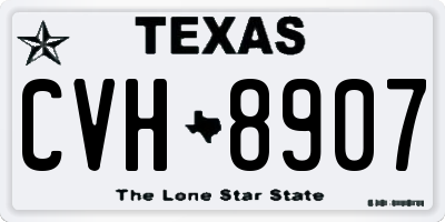 TX license plate CVH8907