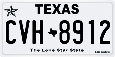 TX license plate CVH8912