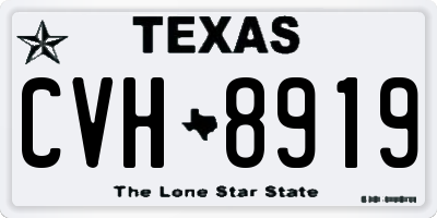 TX license plate CVH8919