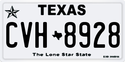 TX license plate CVH8928