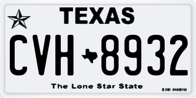 TX license plate CVH8932