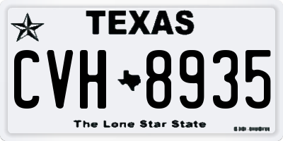 TX license plate CVH8935