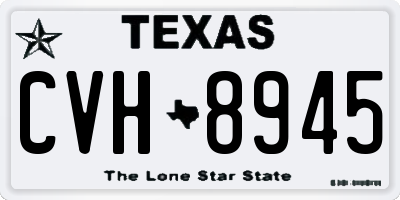 TX license plate CVH8945
