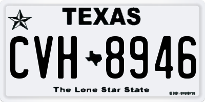 TX license plate CVH8946
