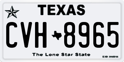 TX license plate CVH8965