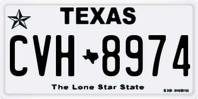 TX license plate CVH8974