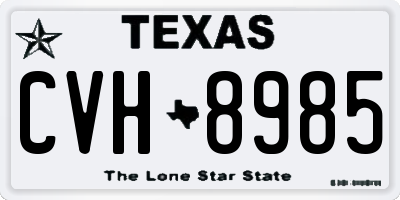 TX license plate CVH8985