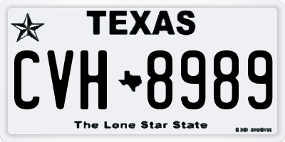 TX license plate CVH8989