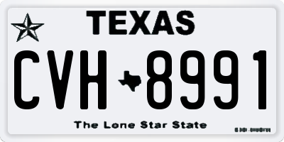 TX license plate CVH8991