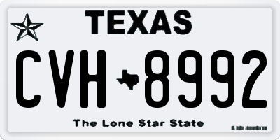 TX license plate CVH8992