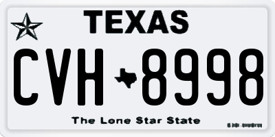 TX license plate CVH8998
