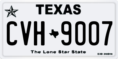 TX license plate CVH9007