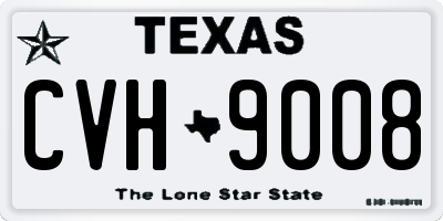 TX license plate CVH9008