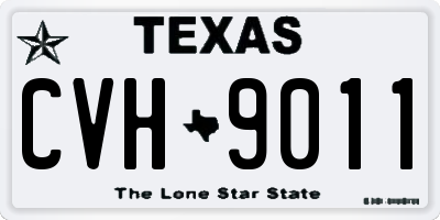 TX license plate CVH9011