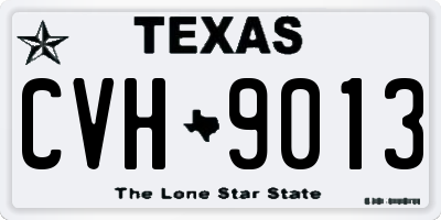 TX license plate CVH9013
